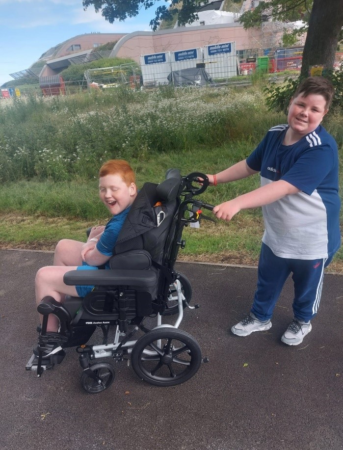 Photo of Jamie outside Alder Hey