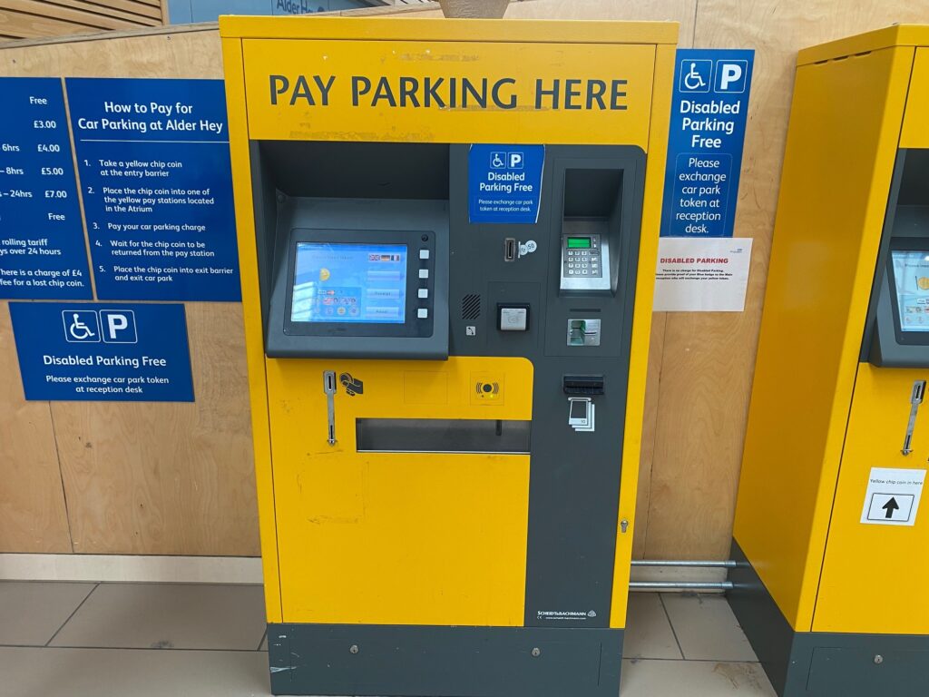 Image shows a parking machine
