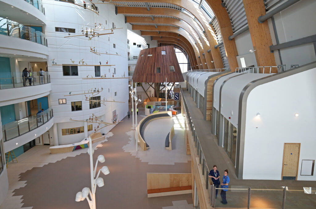 Atrium of Alder Hey Children's Hospital