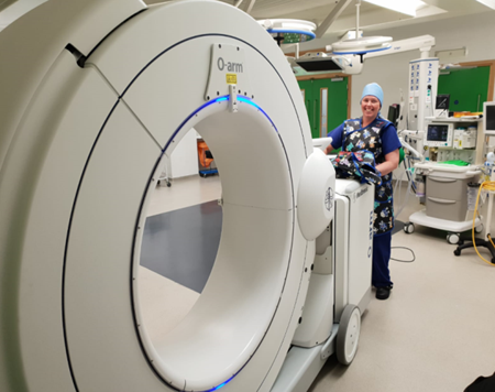 An alternative image of a Computerised Tomography machine