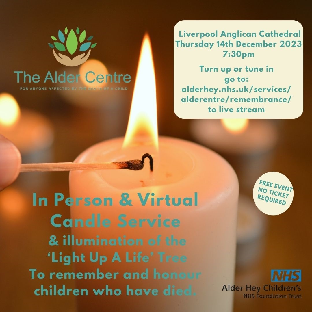 Alder Centre Candle Service 2023 Alder Hey Children's Hospital Trust