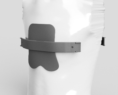 Picture of a pectus brace being worn 