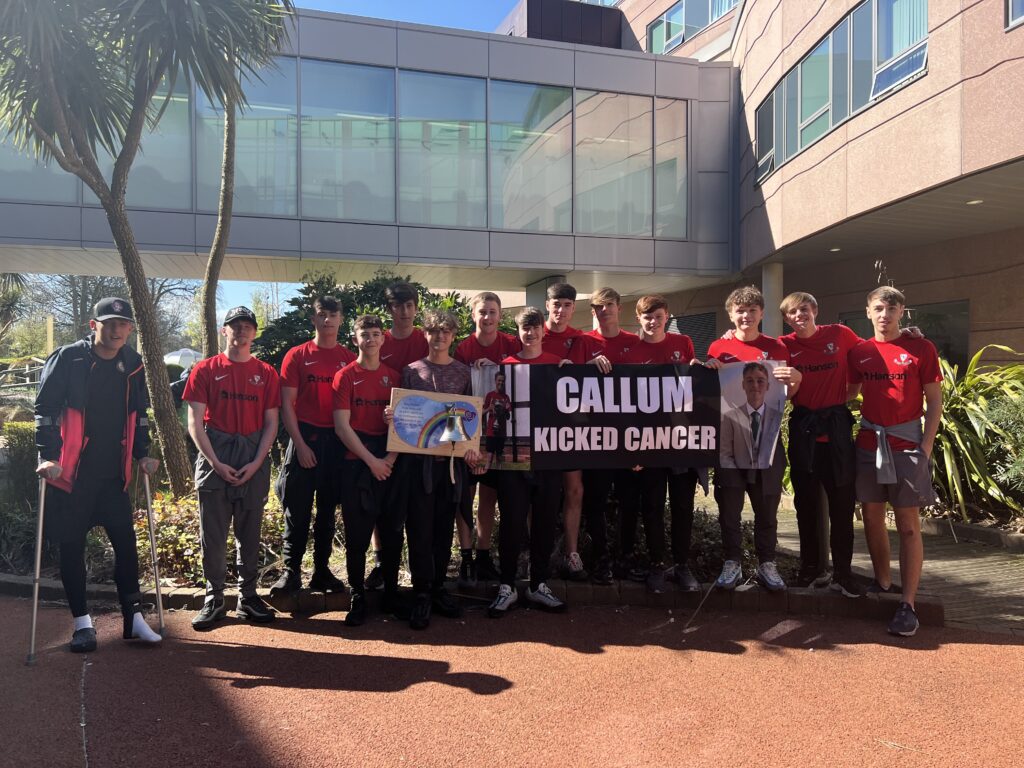 Callum with his football team