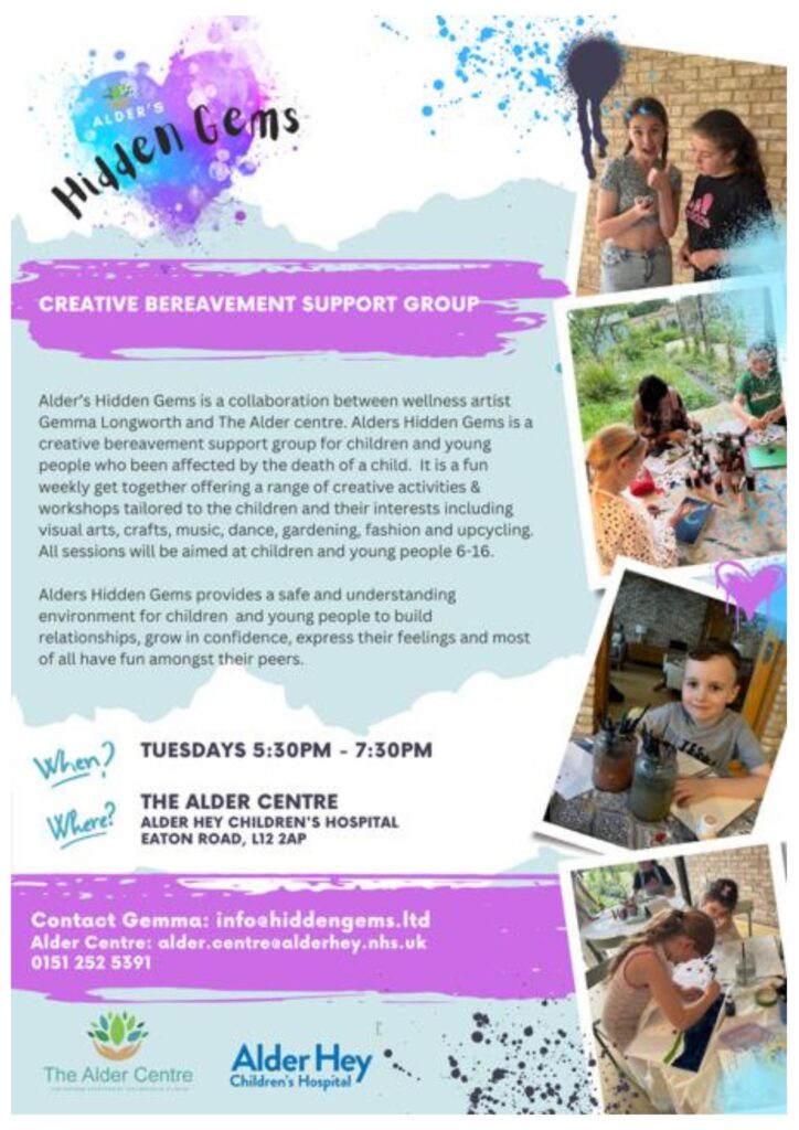 A poster for advertising the Alder's Hidden Gems event at the Alder Centre