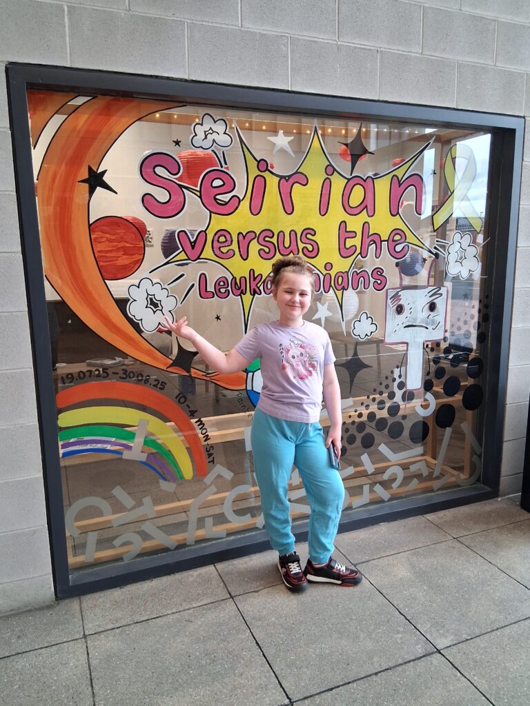 Seirian at her art exhibition