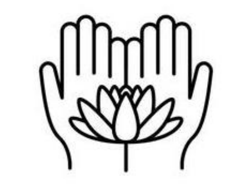 An image showing two hands holding a lotus flower in the palms, depicting reiki.