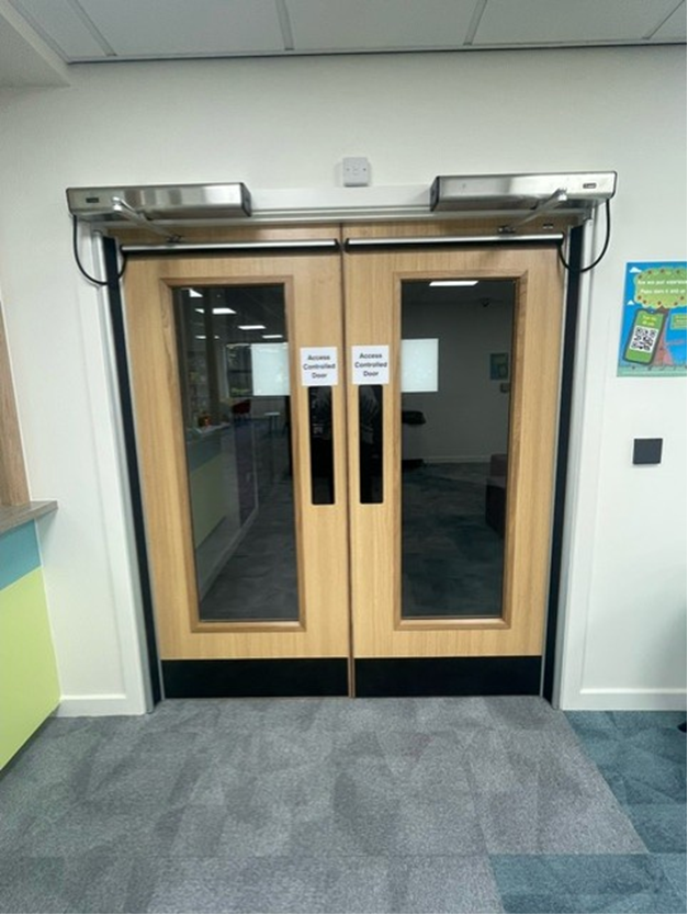 An image showing entrance doors inside Willow Mere