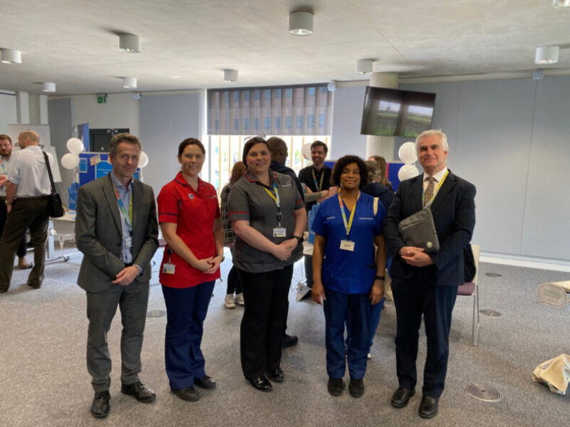 Group shot of Alder Hey staff during research awareness week