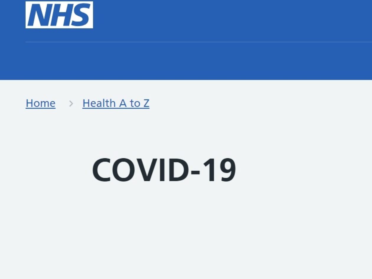 NHS Conditions COVID screenshot