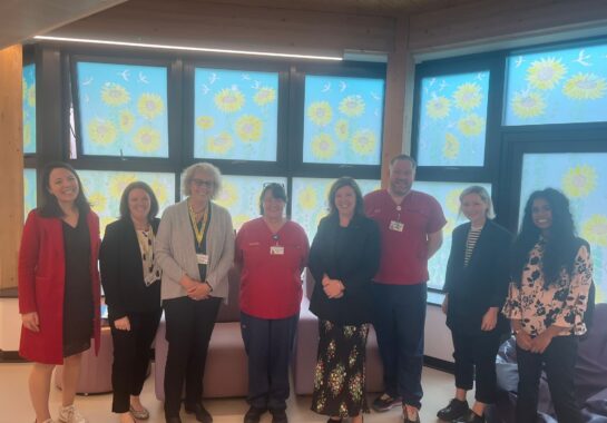 Picture of Alder Hey representatives with the Children's Commissioner at Sunflower House