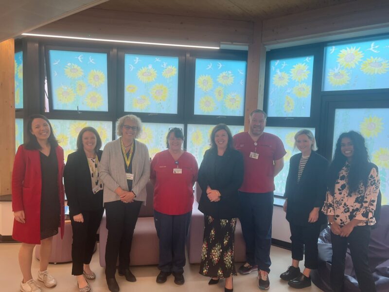 Picture of Alder Hey representatives with the Children's Commissioner at Sunflower House