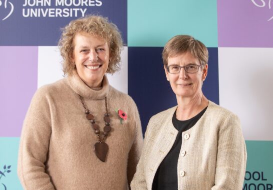 Alder Hey CEO Louise Shepherd CBE pictured with Hannah Argo