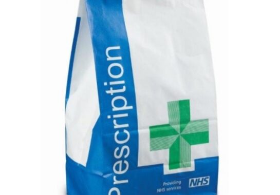 An image of an NHS prescription bag