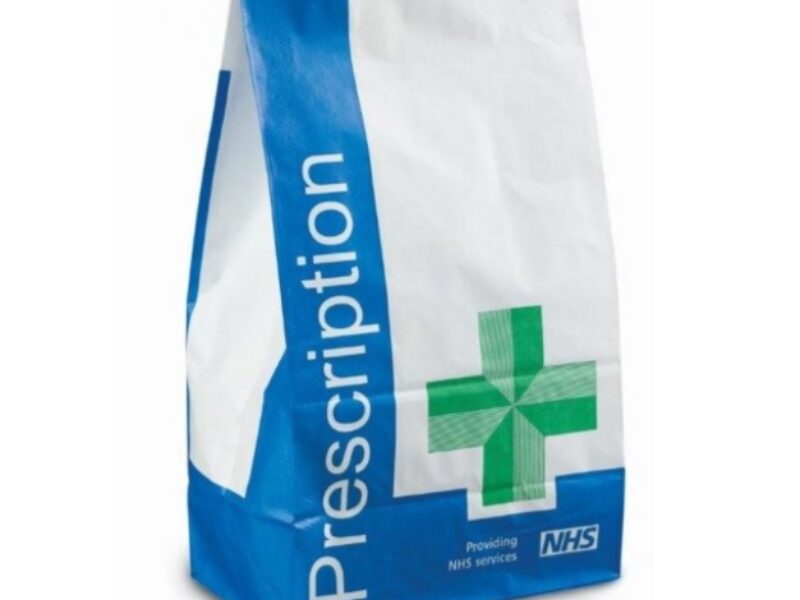 An image of an NHS prescription bag