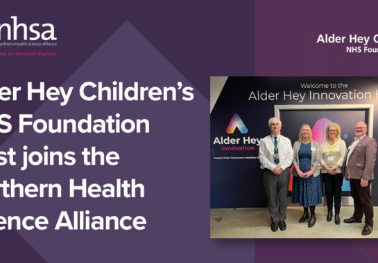 A graphic stating that Alder Hey has joined the NHSA