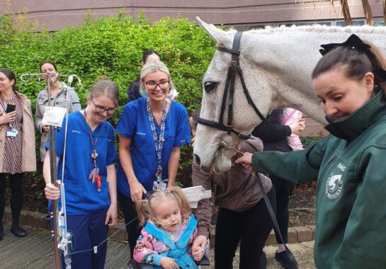 Alder Hey patients and staff meet Neptune Collonges