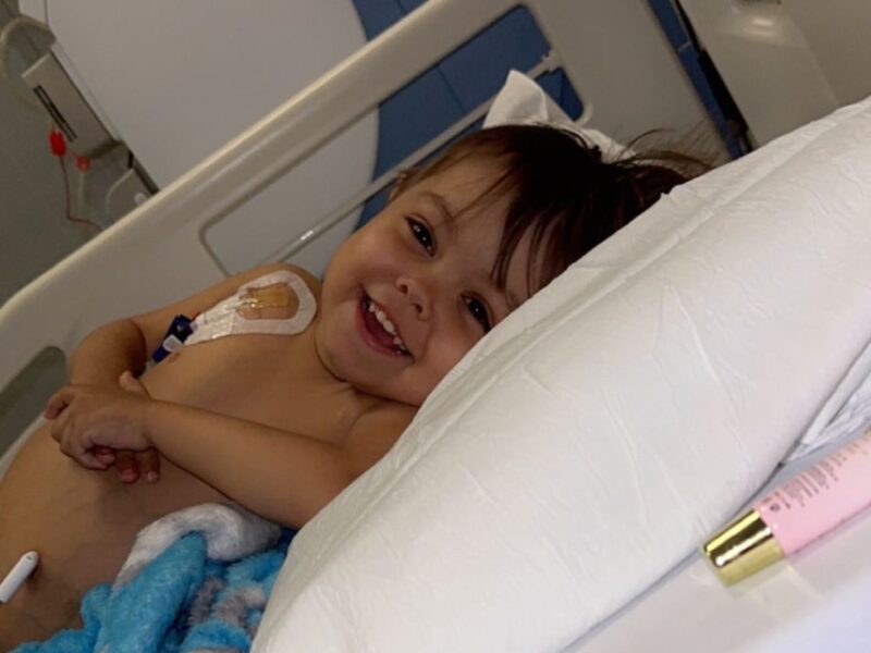 jaidon in hospital bed