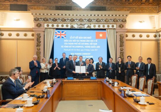 Photo of group of people after signing MOU between Alder Hey and Ho Chi Minh City hospital