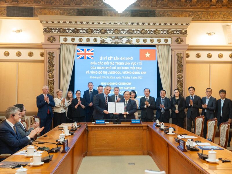 Photo of group of people after signing MOU between Alder Hey and Ho Chi Minh City hospital