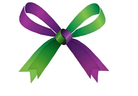 An image of a green and purple ribbon to mark Child Death Awareness Week.