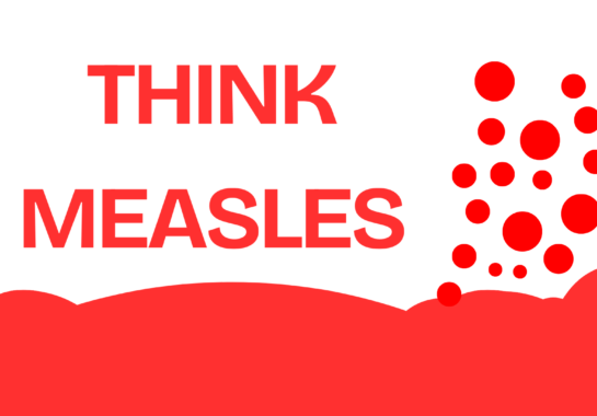 Image which says Think Measles