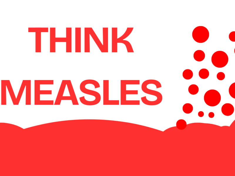 Image which says Think Measles