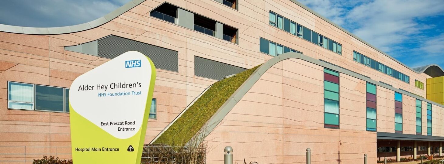 An image showing the outside of Alder Hey Children's NHS Foundation Trust in Liverpool