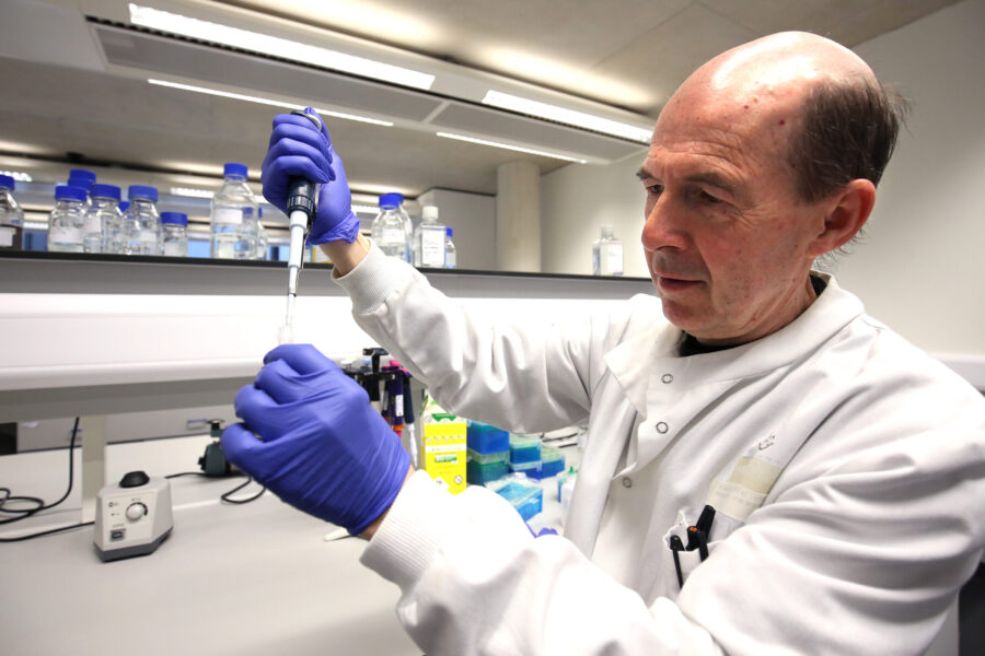 Man in a lab coat