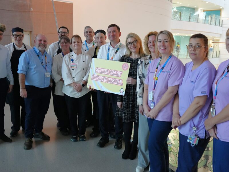 An image depicting the team at Alder Hey responsible for implement Sophie's Legacy