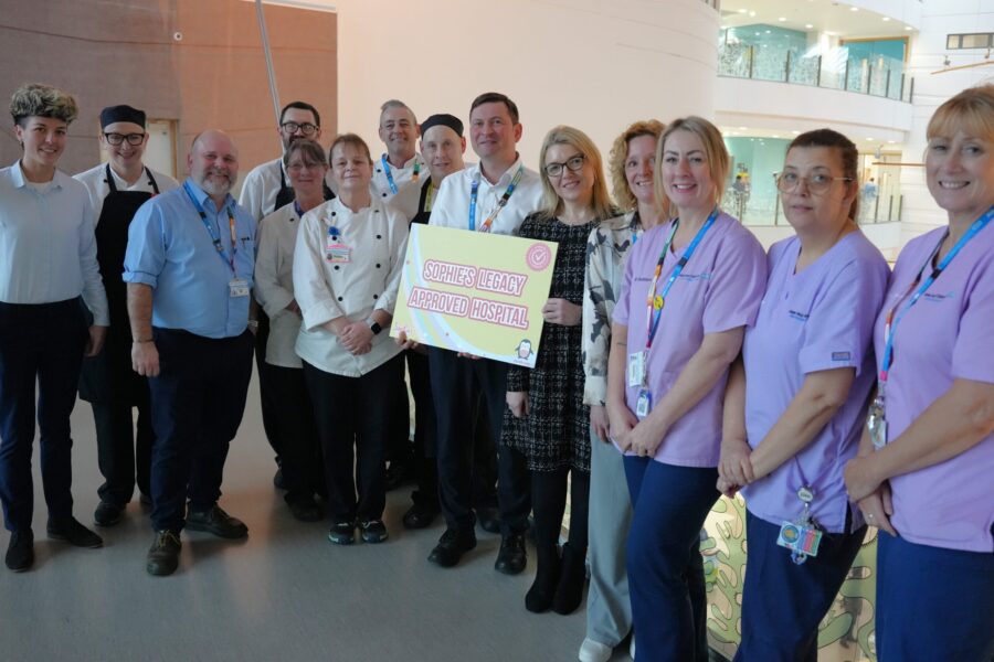 An image depicting the team at Alder Hey responsible for implement Sophie's Legacy