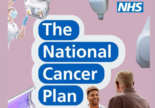 Image which says The NHS National Cancer Plan.