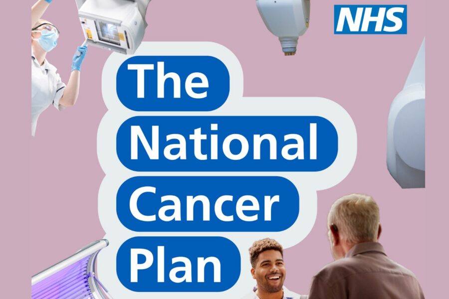 Image which says The NHS National Cancer Plan.