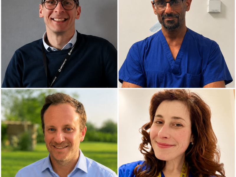 Photo of four Alder Hey staff top left is David Wright, top right is Pudrique Sharm, bottom left is Roger Walton, bottom right is Vitty Bucknall