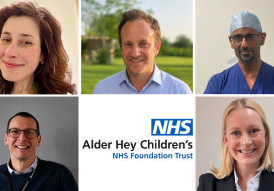 (from l-r clockwise)Ms Vitty Bucknall (Consultant Trauma and Orthopaedic Surgeon), Mr Roger Walton (Consultant Trauma and Orthopaedic Surgeon), Mr Pundrique Sharma (Consultant Plastic Surgeon), Dr Katie Misselbrook (Consultant Anaesthetist) and Dr David Wright (Consultant Trauma and Orthopaedic Surgeon)