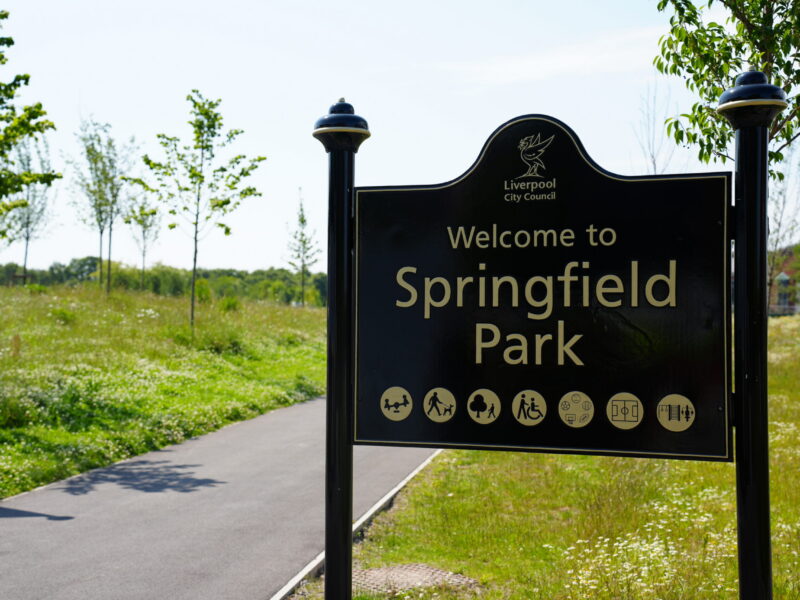 Springfield Park sign