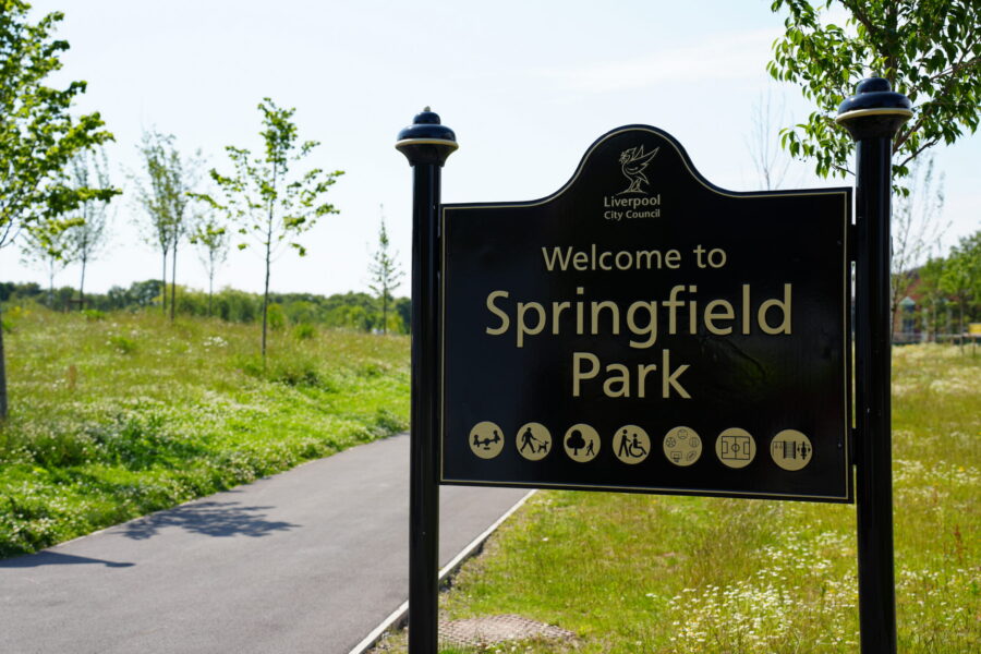 Springfield Park sign
