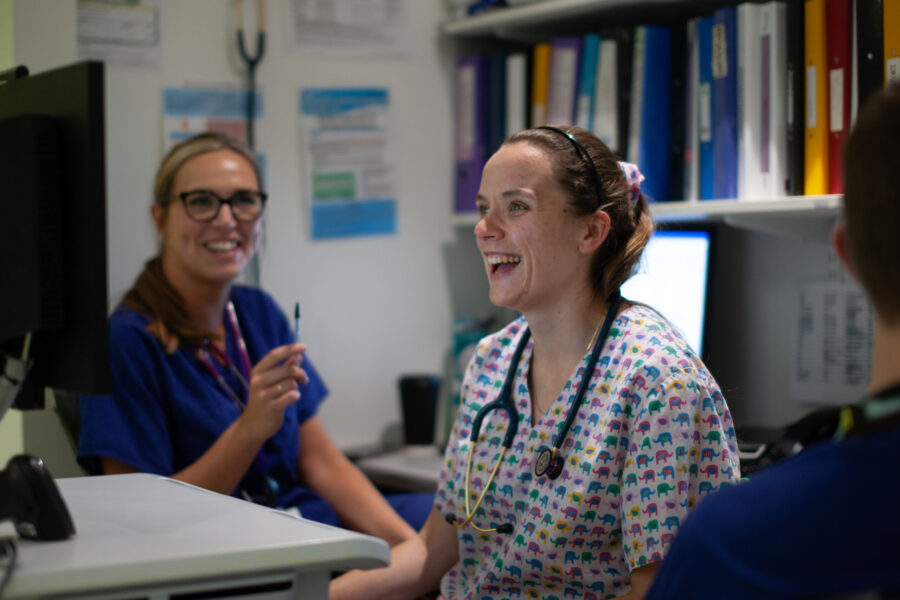 Two female doctors