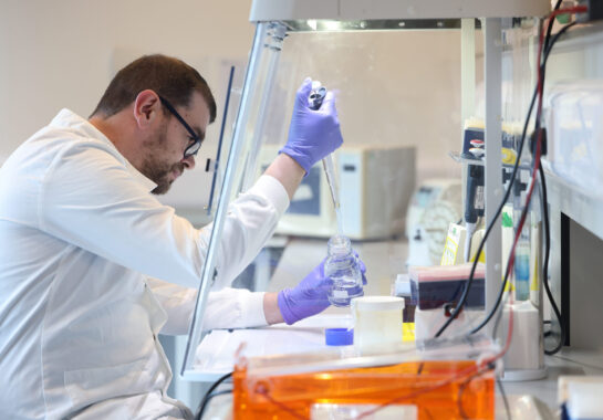 Lab person working