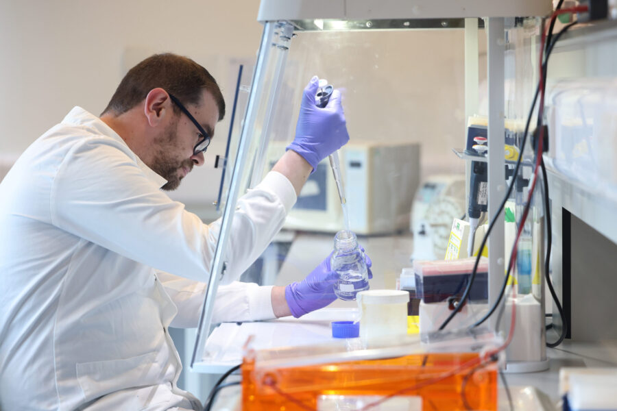 Lab person working