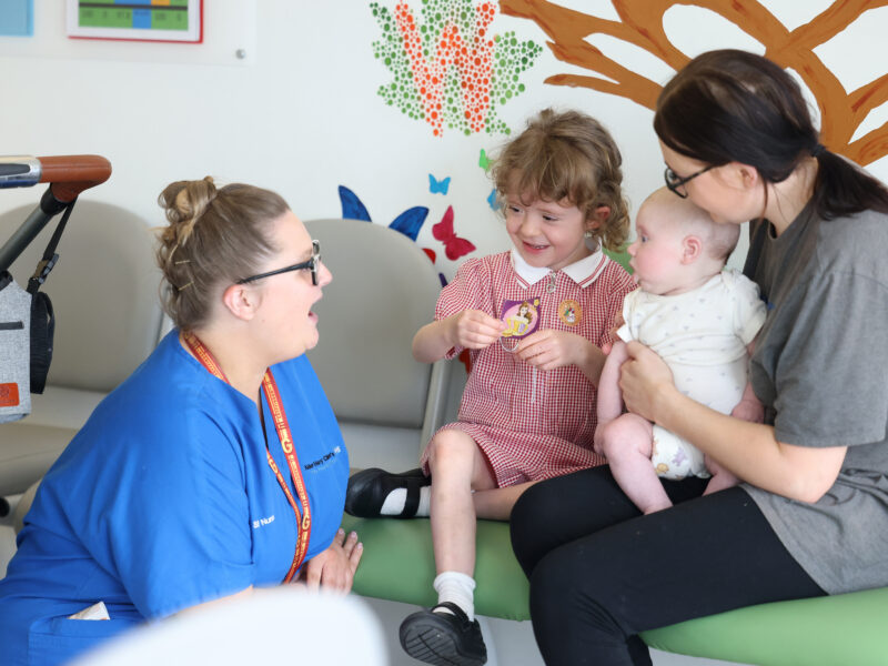 Nurse with family