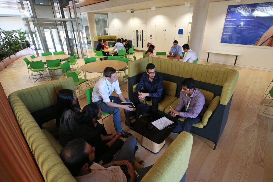 People meeting in the Institute in the Park building