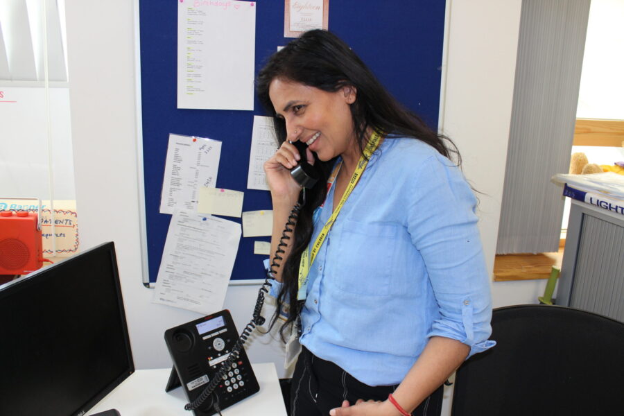 Woman on phone