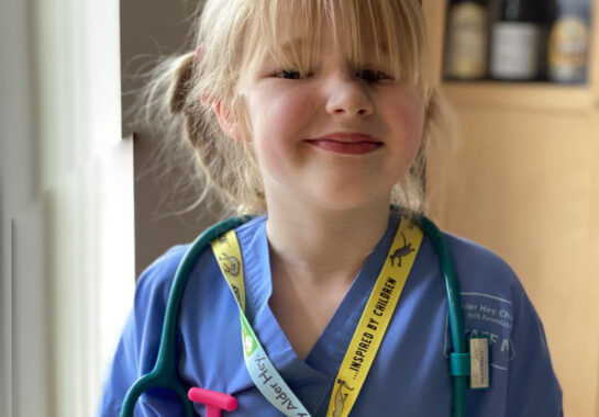 Child in surgeons uniform