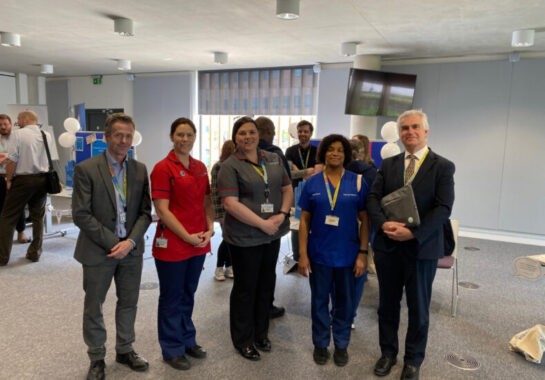 Group shot of Alder Hey staff during research awareness week