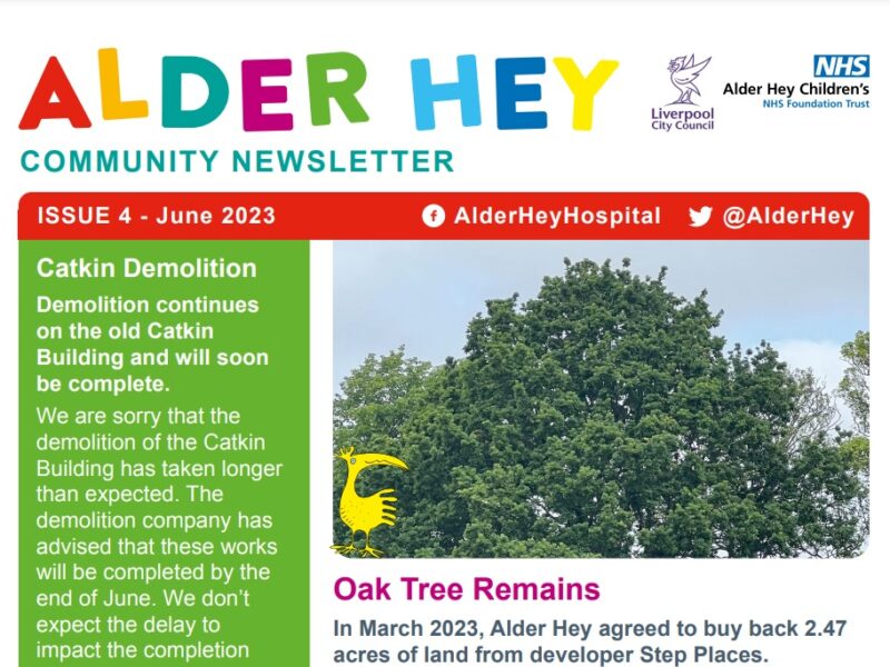 Alder Hey Community Newsletter June 2023 image