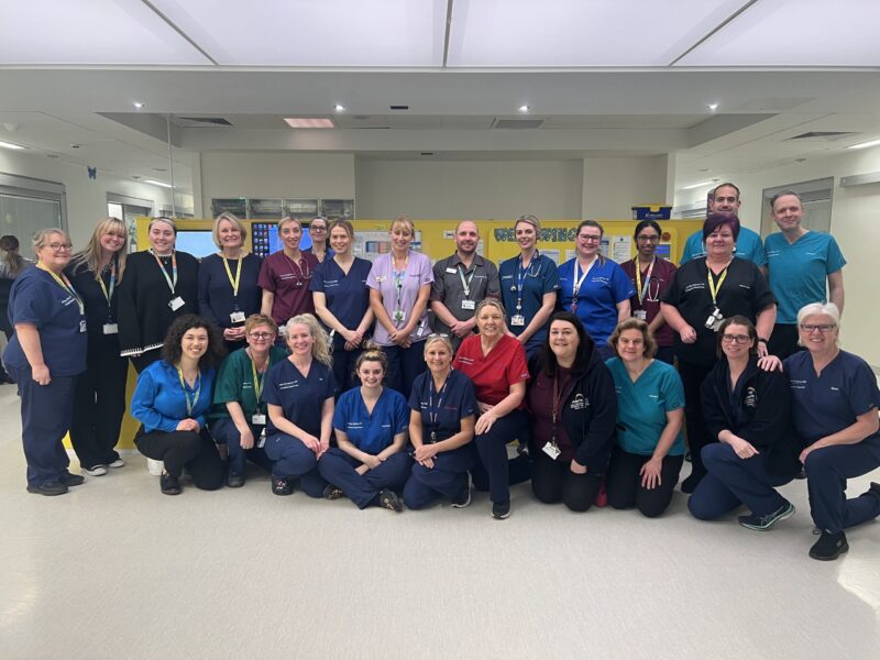 A picture showing a large group of staff from the Alder Hey Emergency Department team