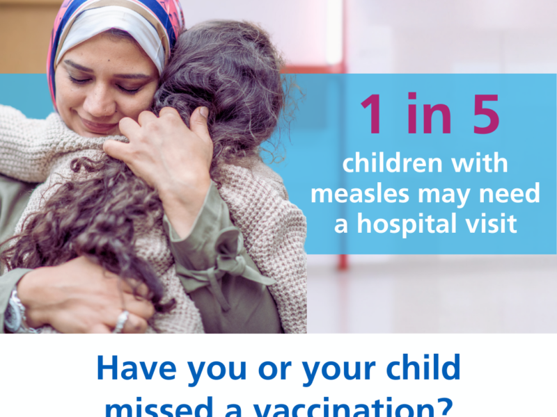 1 in 5 graphic regarding measles