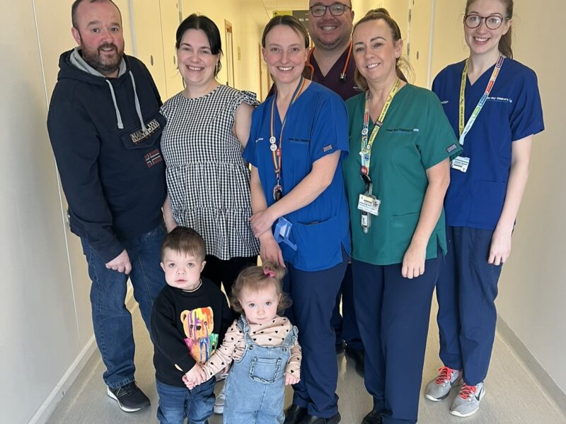 Shameus and staff from the Nephrology team at Alder Hey