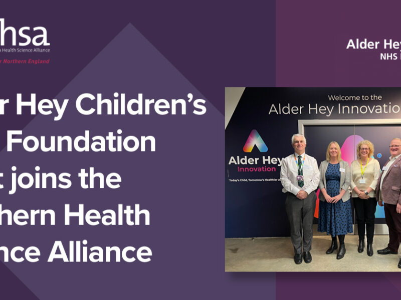 A graphic stating that Alder Hey has joined the NHSA