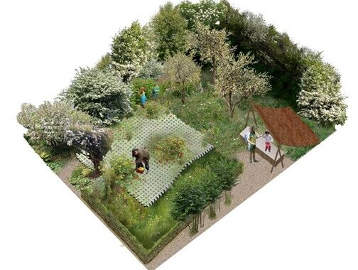 a graphic of Chelsea Flower Show garden